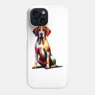 Artistic Braque du Bourbonnais in Colorful Splash Style Phone Case