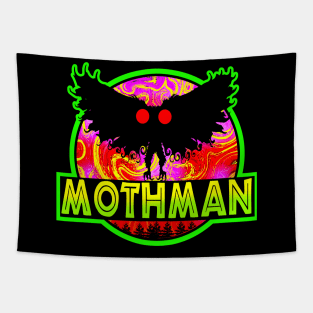 Mothman West Virginia Wing Humanoid Moth Retro Vintage Groovy Trippy Tapestry