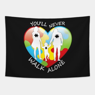 Youll Never Walk Alone Family Autism Awareness Tapestry