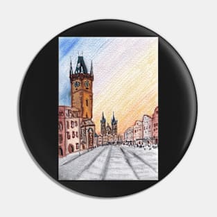 Sunset Prague Pin