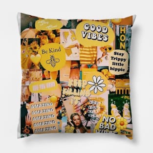 Aesthetic and Yellow Concept Moodboard Pillow