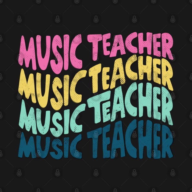 Music teacher halftone by zairawasimun