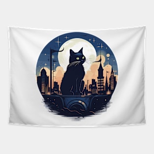 Cat Pet Animal Beauty Nature City Discovery Tapestry