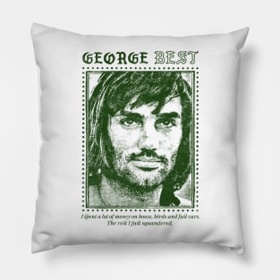 George Best / Retro Quote Fan Design Pillow