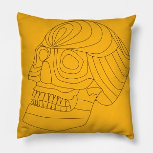 skull in sketch pattern vector ecopop Pillow