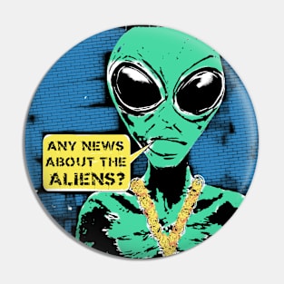 Cool 80's Retro Alien Sci Fi Pin