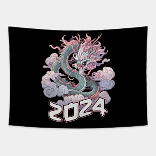 Chinese New Year of the Dragon 2024 Pastel Dragon Tapestry