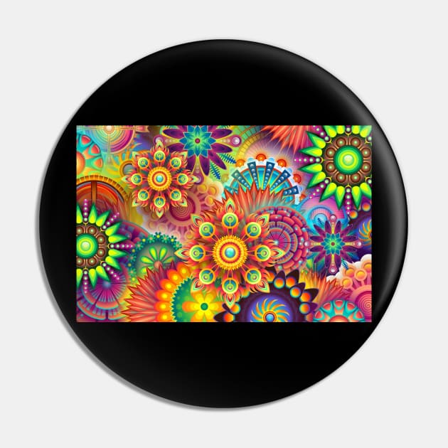 Floral Neon Pin by LefTEE Designs