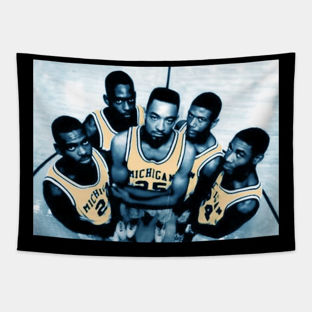 Fab 5 Basketball Tapestry by ris kingdom