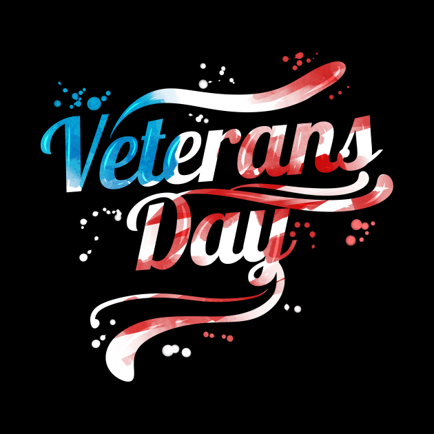 US Flag Colored Logo For Veterans Day by SinBle