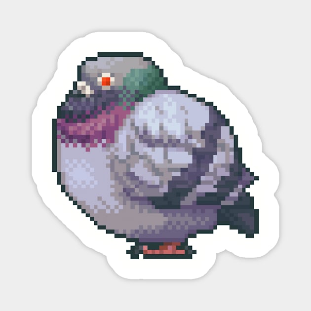 Rock Dove Pigeon Sprite Magnet by Shalmons