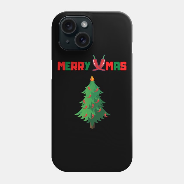 Merry Chilli Xmas Phone Case by Epic Hikes