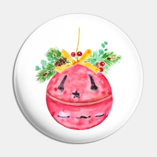 red christmas bell watercolour painting Pin