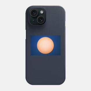 Sun and sunspots angainst blue sky Phone Case