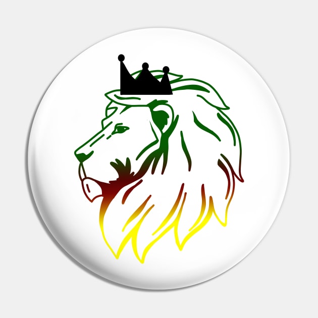 Rasta Lion, Judah Lion Pin by alzo