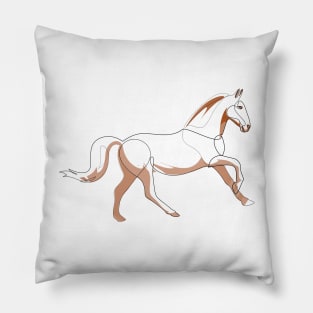 Gallop - line horse Pillow