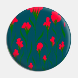 Red Petal Flowers Pin