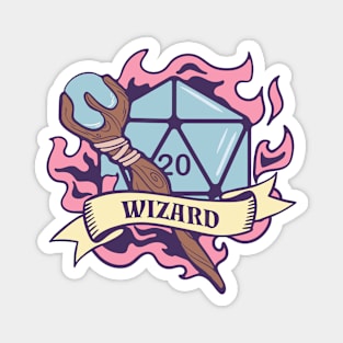 D&D Wizard D20 Magnet