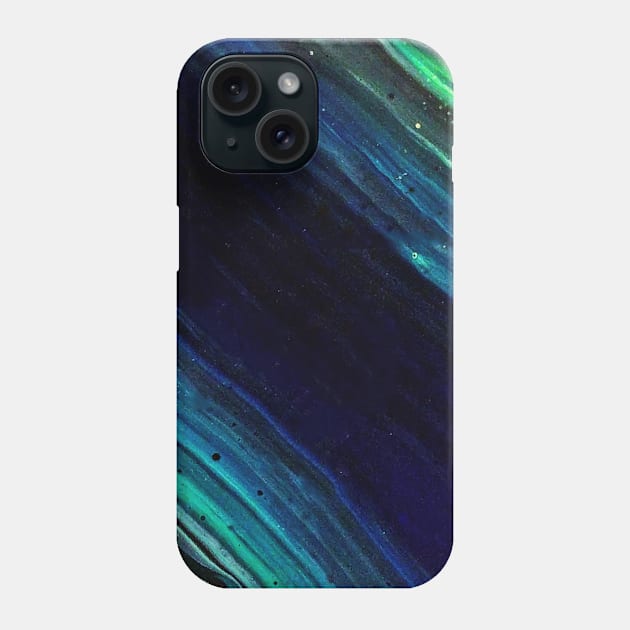 Azure Stream Wide Phone Case by WickedFaery