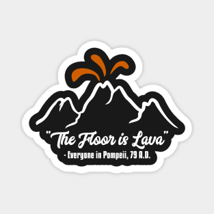 The Floor is Lava Funny History Teacher Pompeii Magnet