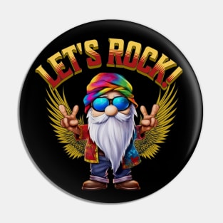 Let's Rock Gnome Pin