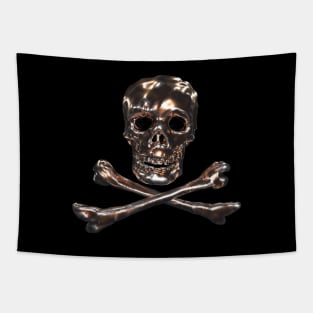 Golden Jolly Roger Tapestry