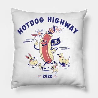 Hot Dog HWY Pillow