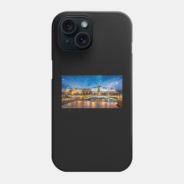 Panoramic view of Moscow Kremlin Phone Case by mitzobs