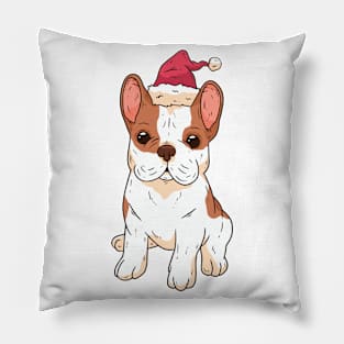 Christmas Bulldog Pillow