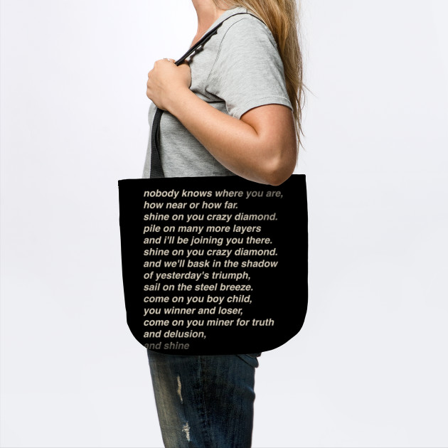 Pink Floyd Shine On You Crazy Diamond 6 9 Song Lyrics Pink Floyd Tote Teepublic