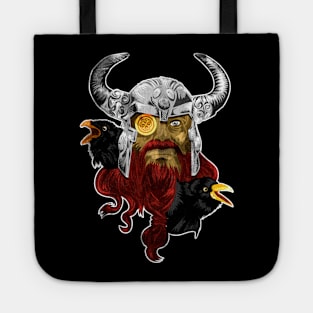 Odin With Huginn and Muninn Tote