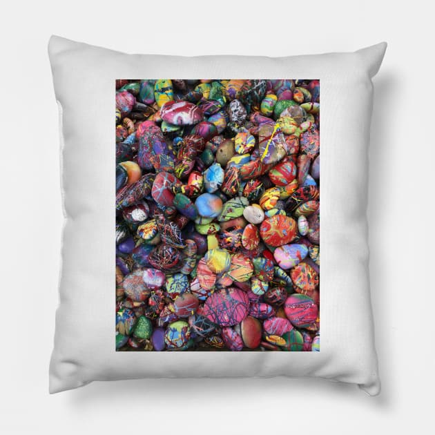 Cherry Grove Rainbow Rocks Pillow by hannahehansen