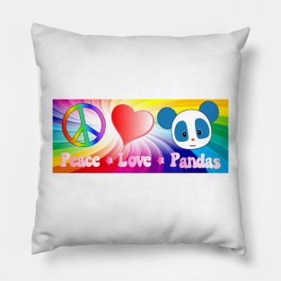 Peace Love Panda Pillow