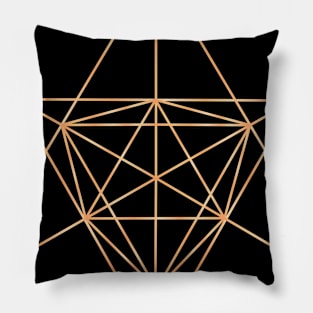 Gold Wire Geometry Pillow