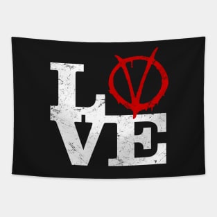 Love V for Vendetta Tapestry