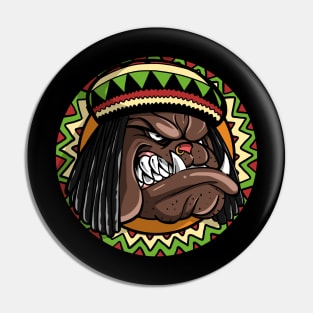 Franck, the bulldog, Rasta Mode Pin