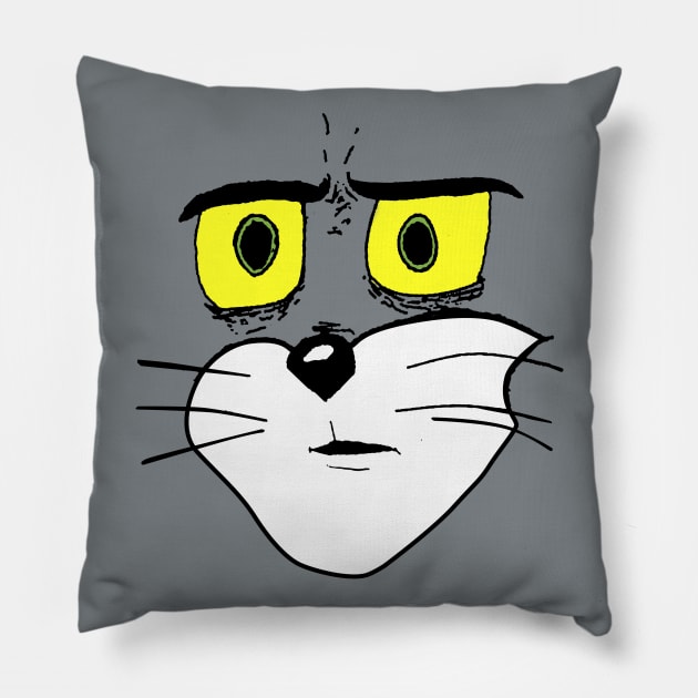 Unsettling Tom Face Meme Pillow by Aefe