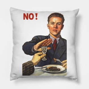 Soviet poster Anti-alcohol NET HET NO NYET НЕТ ! Pillow