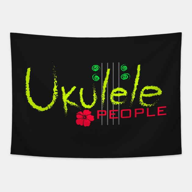 Ukulele People (gyr) Tapestry by Gerty