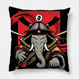 Samurai Elephant Shogun Pillow