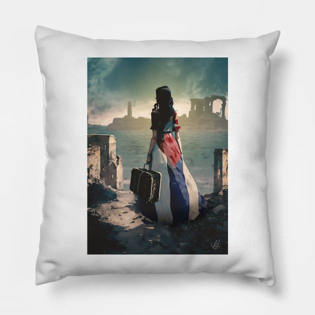 From Ruins to Dreams: Cuba's Journey Pillow by pavelrmata