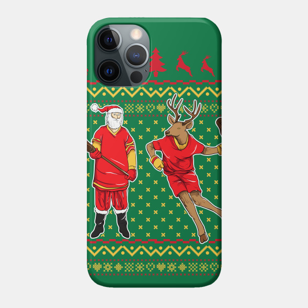 Lacrosse LaX Santa Reindeer Ugly Christmas - Lacrosse - Phone Case