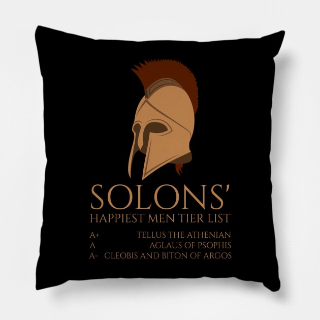 Solons' Happiest Men Tier List - Ancient Greek History Pillow by Styr Designs