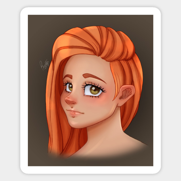 Anime Redhead 03 Redhead Aufkleber Teepublic De