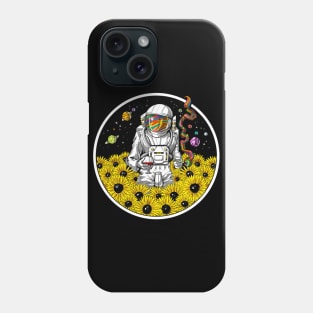 Psychedelic Sunflowers Astronaut Phone Case