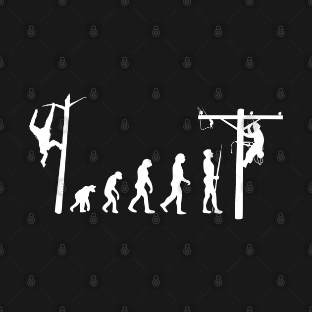 the evolution of the electrician (minimalistic black and white) by acatalepsys 