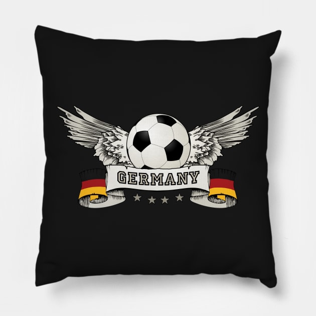 World Cup Germany Vintage Supporter Gear Pillow by Blue Planet Boutique