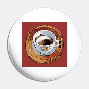 Coffee Decaf Retro Vintage Roast Cafe Pin