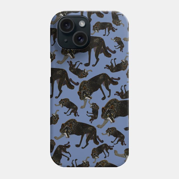 Black wolf pattern #3 Phone Case by belettelepink