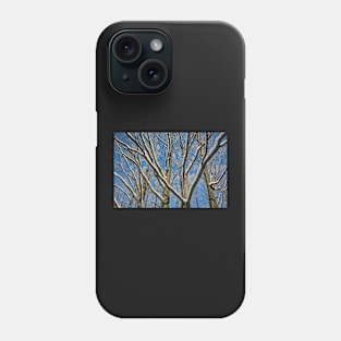 Oak forest in the winter Phone Case